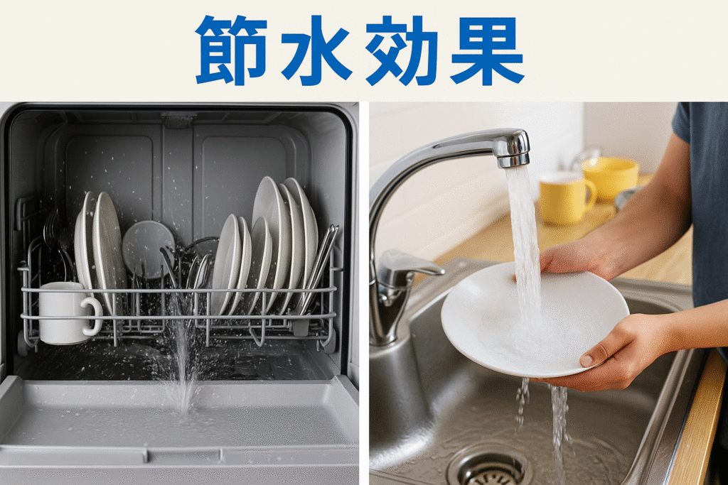 パナソニックフロントオープン食洗器の節水効果