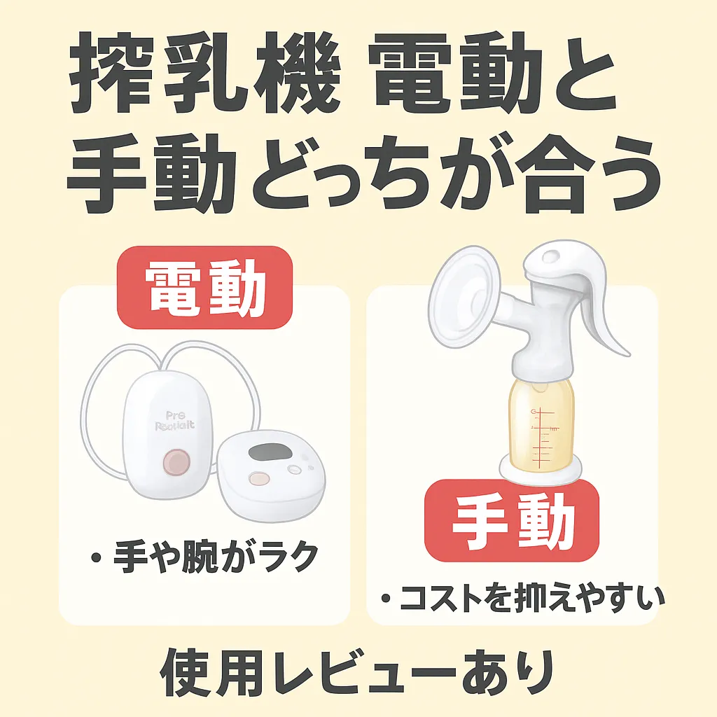 搾乳機　手動と電動の違い