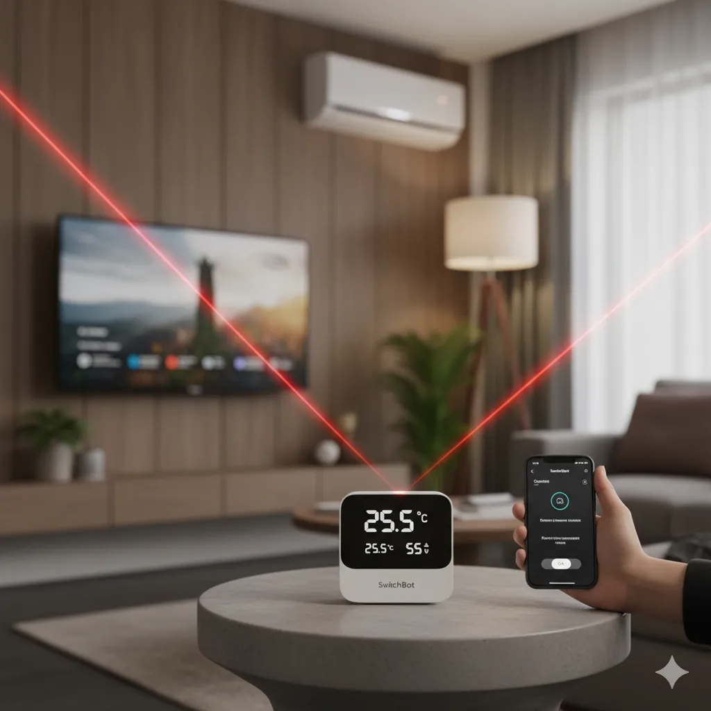 SwitchBotハブ2の機能（温湿度計とスマートリモコン）