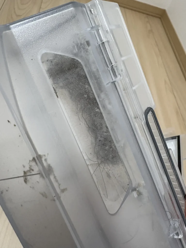 SwitchBot S10ダストボックスのホコリの残り