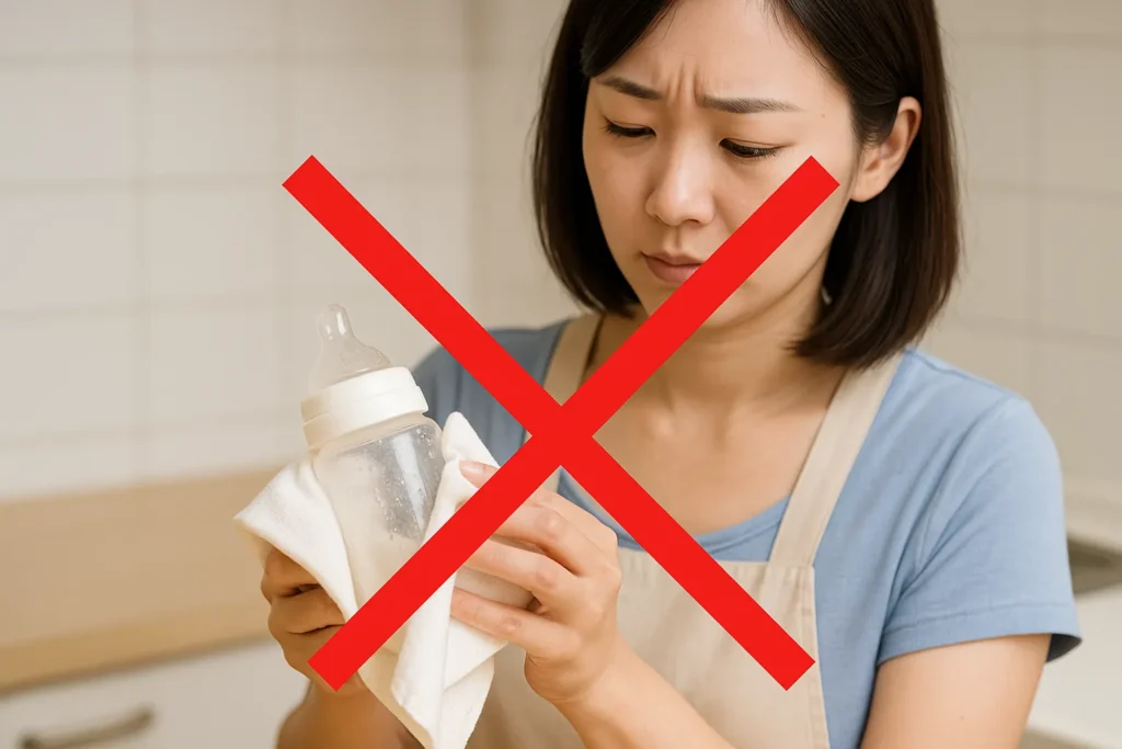 哺乳瓶の電子レンジ消毒NO1