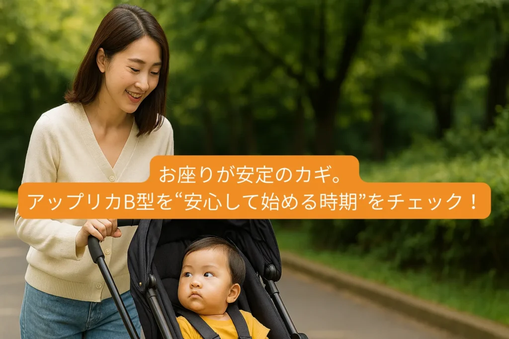 お座りの安定がカギ。 アップリカB型を“安心して始める時期”をチェック！